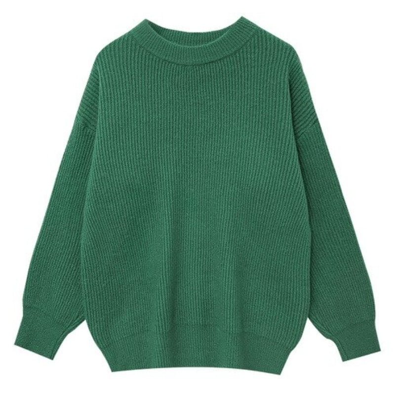 Cashmere Knitted Solid Long-Sleeved Pullover For Women-Soco Hoodie