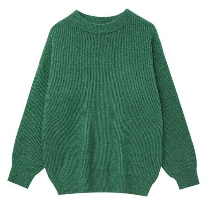 Cashmere Knitted Solid Long-Sleeved Pullover For Women-Soco Hoodie