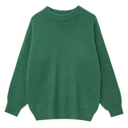 Cashmere Knitted Solid Long-Sleeved Pullover For Women-Soco Hoodie