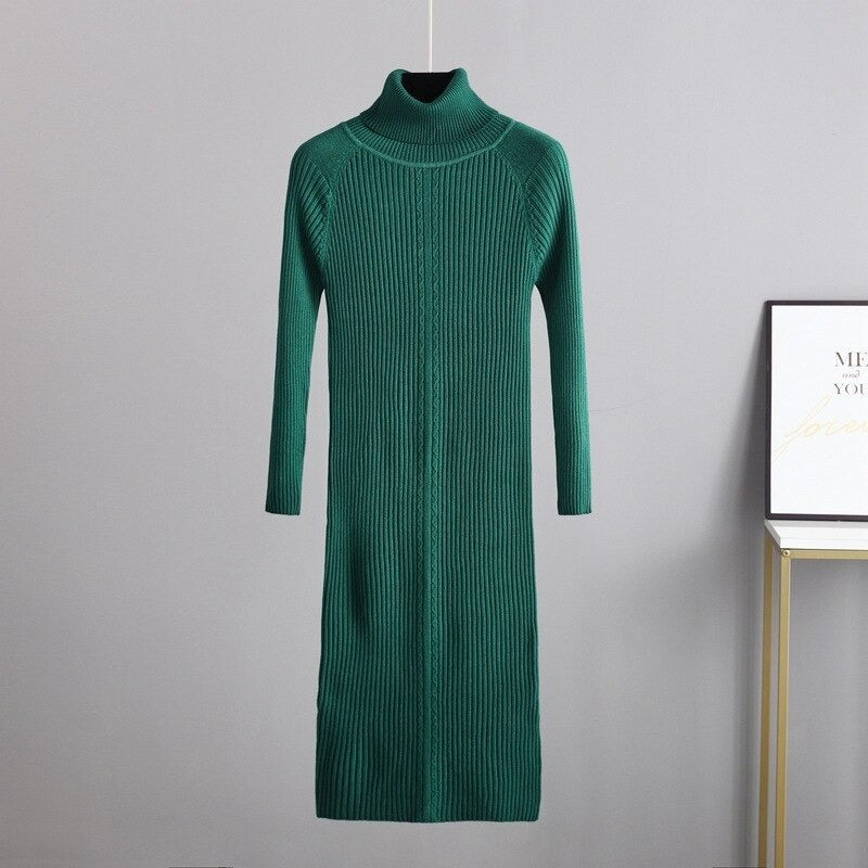 Elegant Slim Knitted Sweater Dress For Women-Soco Hoodie