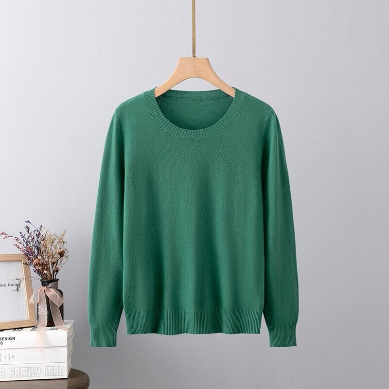 Warm Base Cashmere O-Neck Long-Sleeved Pullover-Soco Hoodie