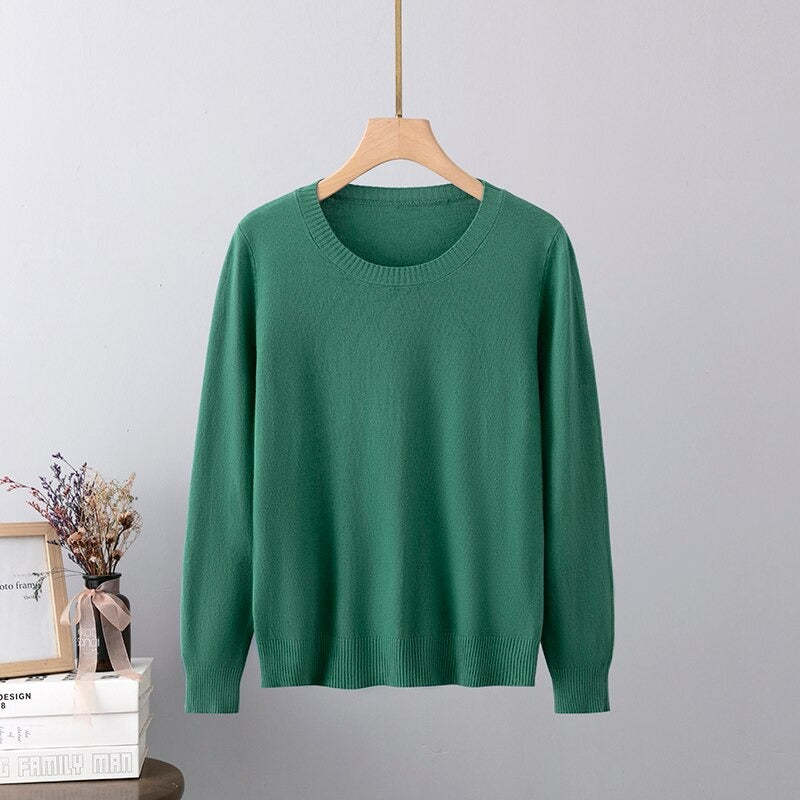 Warm Base Cashmere O-Neck Long-Sleeved Pullover-Soco Hoodie