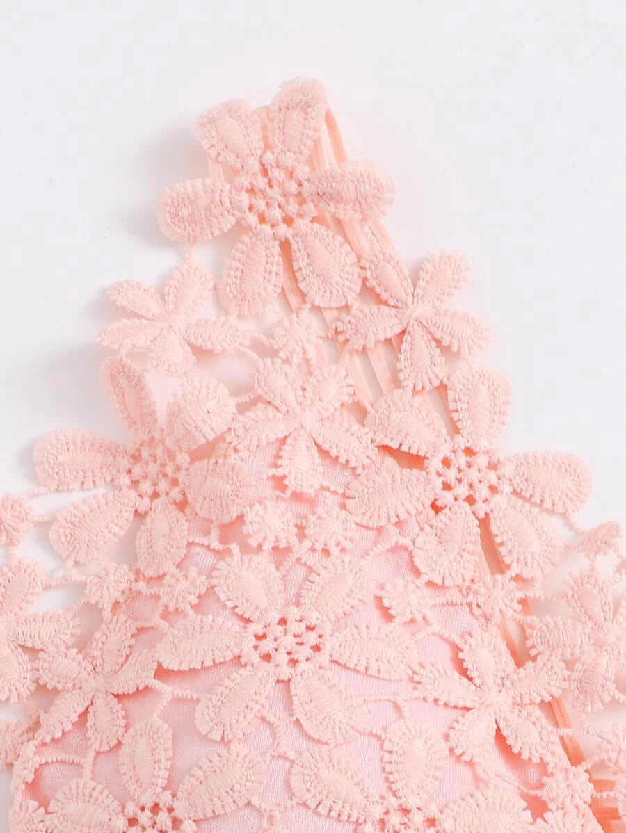 Guipure Lace Longline Bralette-Soco Hoodie