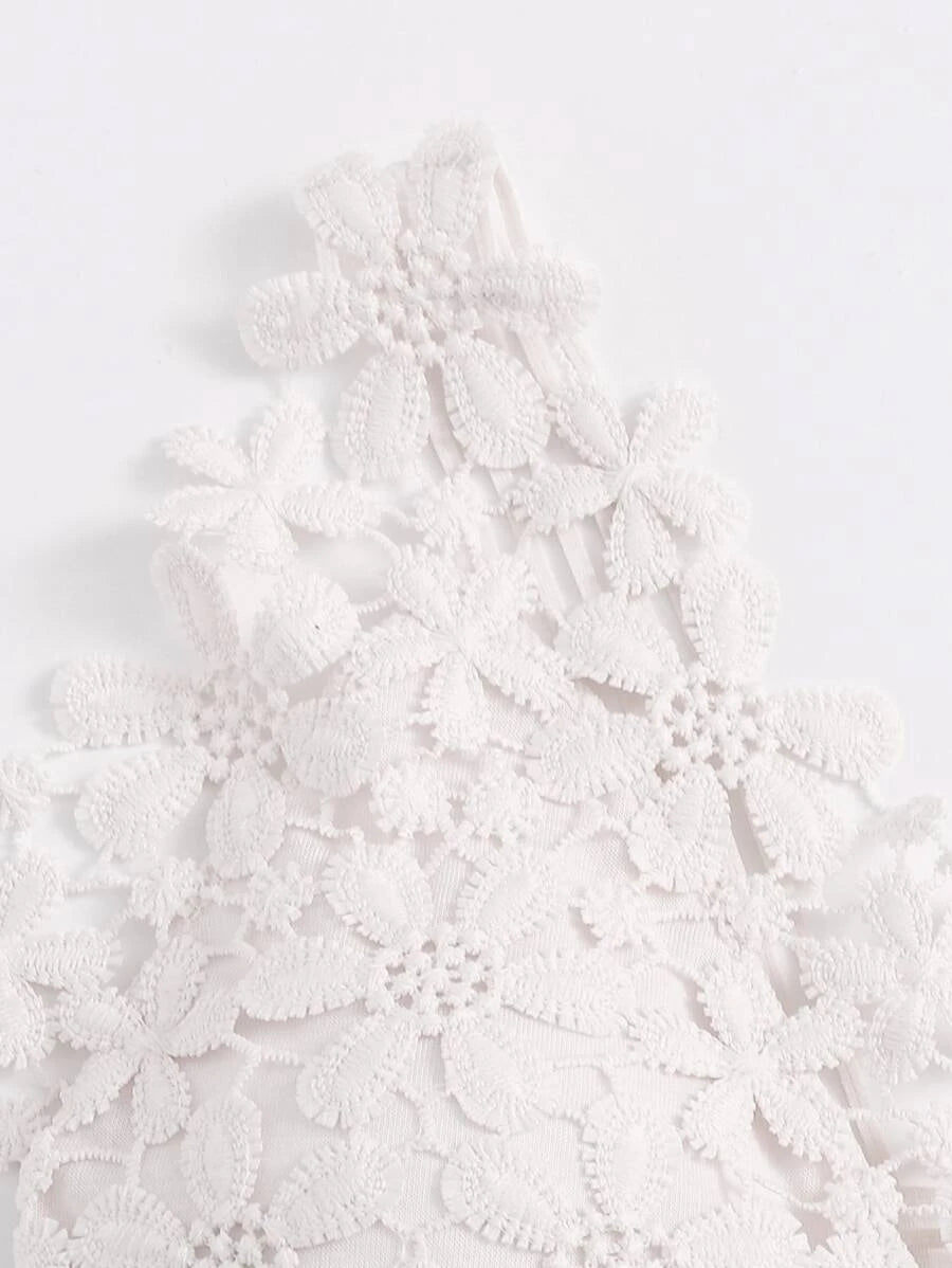 Guipure Lace Longline Bralette-Soco Hoodie