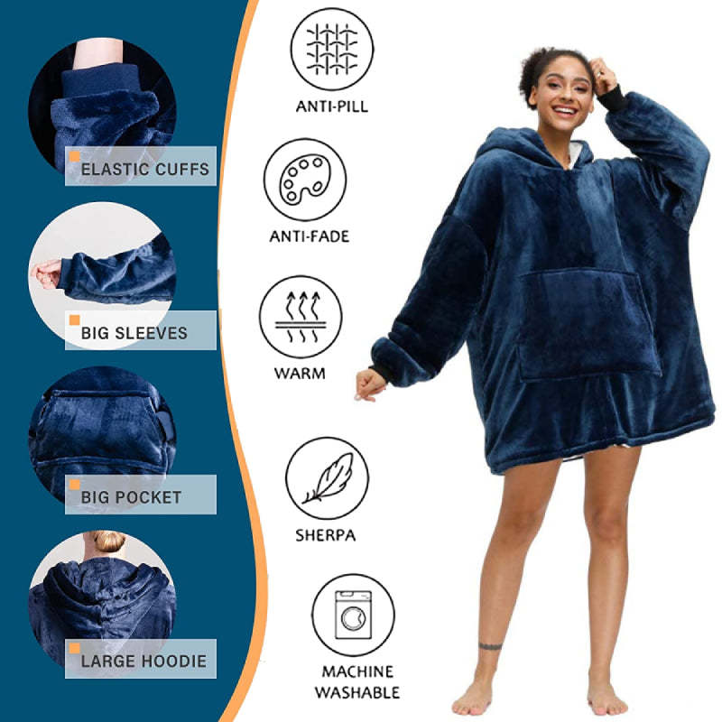 The Original Sherpa Fleece Blanket Hoodie-Soco Hoodie