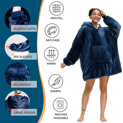 The Original Sherpa Fleece Blanket Hoodie-Soco Hoodie