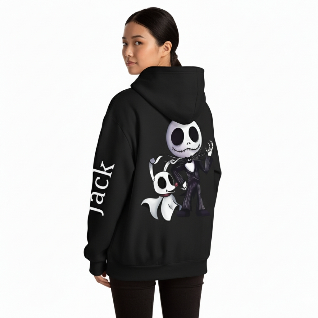 Halloween Themed Long Sleeved Hooded Pullover
