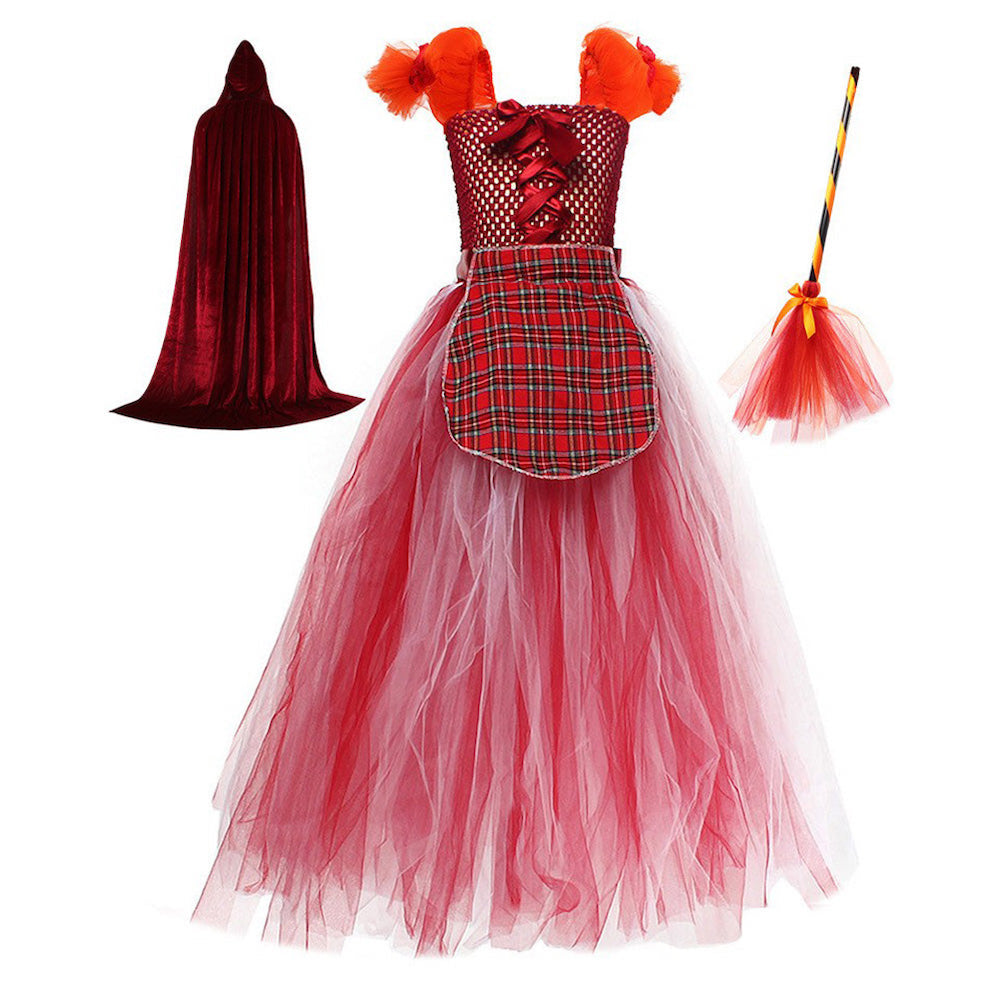 Mary Sanderson Mesh Dress With Cloak And Wand-Soco Hoodie