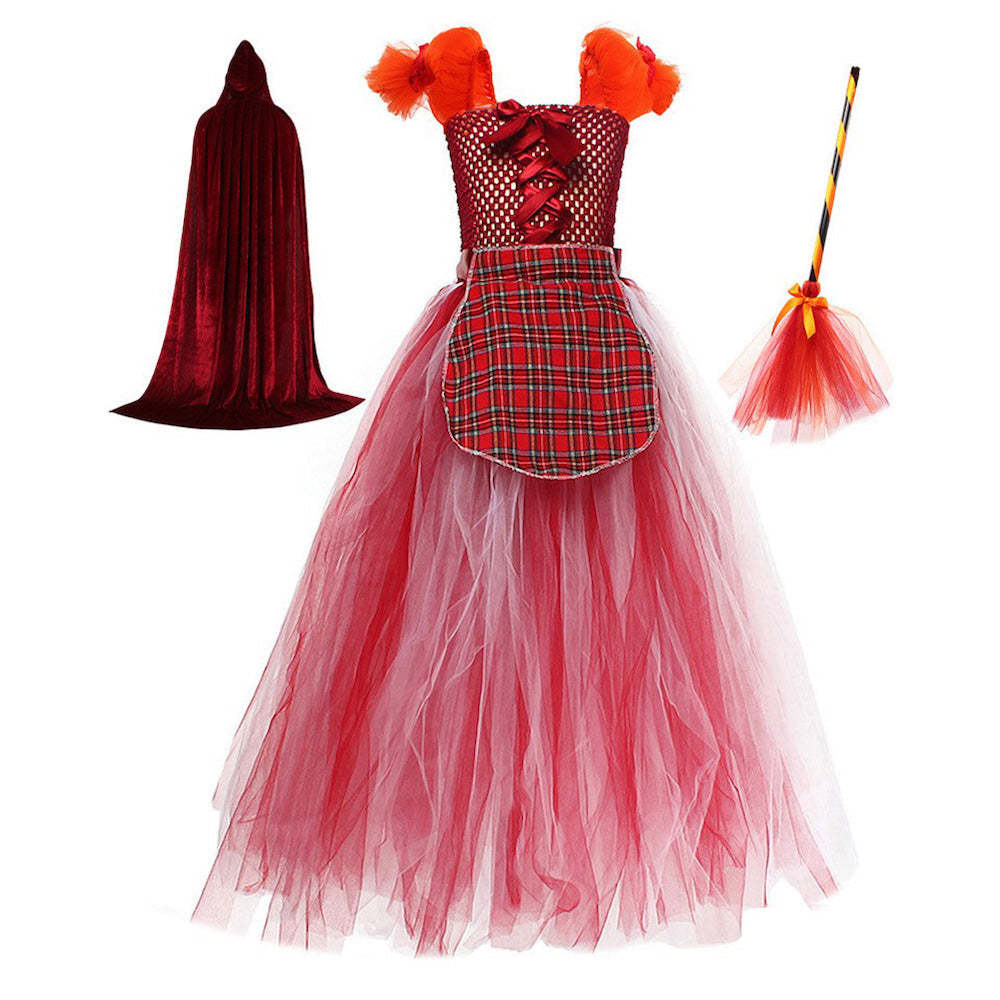 Mary Sanderson Mesh Dress With Cloak And Wand-Soco Hoodie