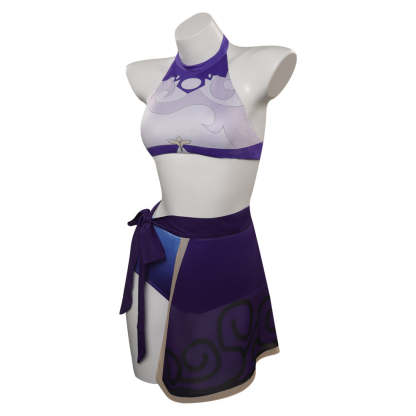 Keqing Cosplay Costume Swimsuits-Soco Hoodie