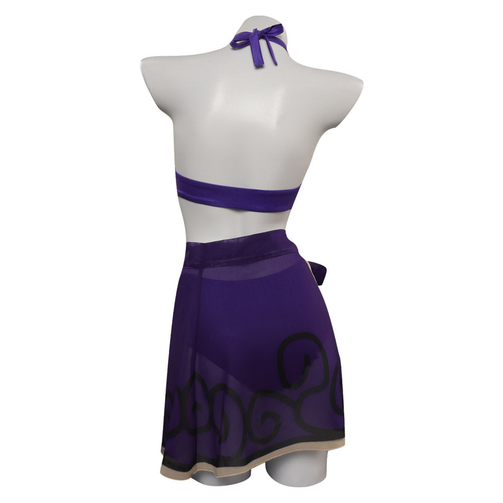 Keqing Cosplay Costume Swimsuits-Soco Hoodie