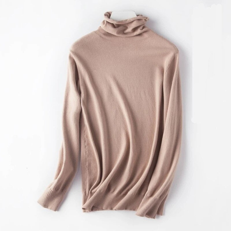 Soft Cashmere Slim-Fit Turtleneck Pullovers For Women-Soco Hoodie