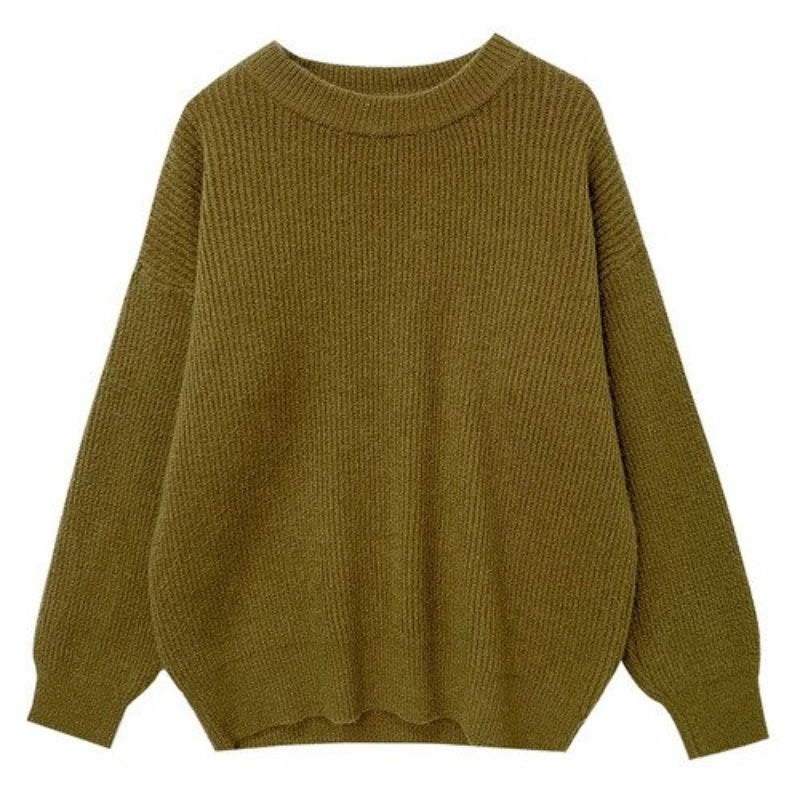 Cashmere Knitted Solid Long-Sleeved Loose Pullover For Women-Soco Hoodie