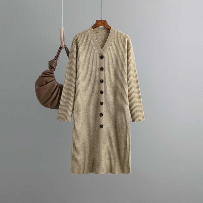 Oversize Long Knit Sweater Dresses For Women-Soco Hoodie