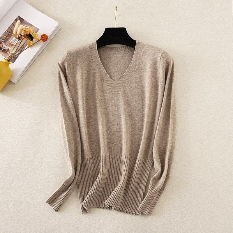Knitted Long Sleeve Slim Pullover For Women-Soco Hoodie