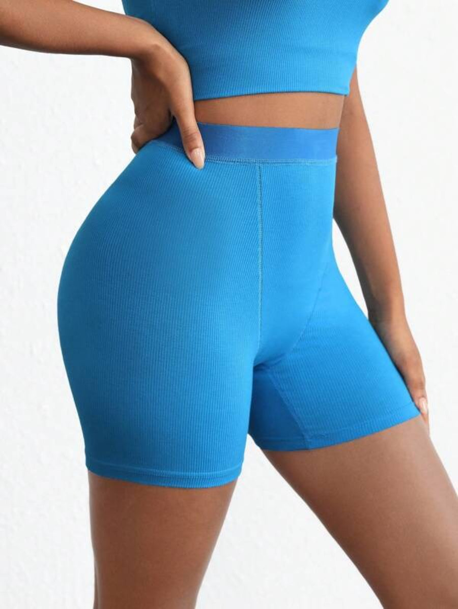 Solid Ribbed Knit Lounge Shorts-Soco Hoodie