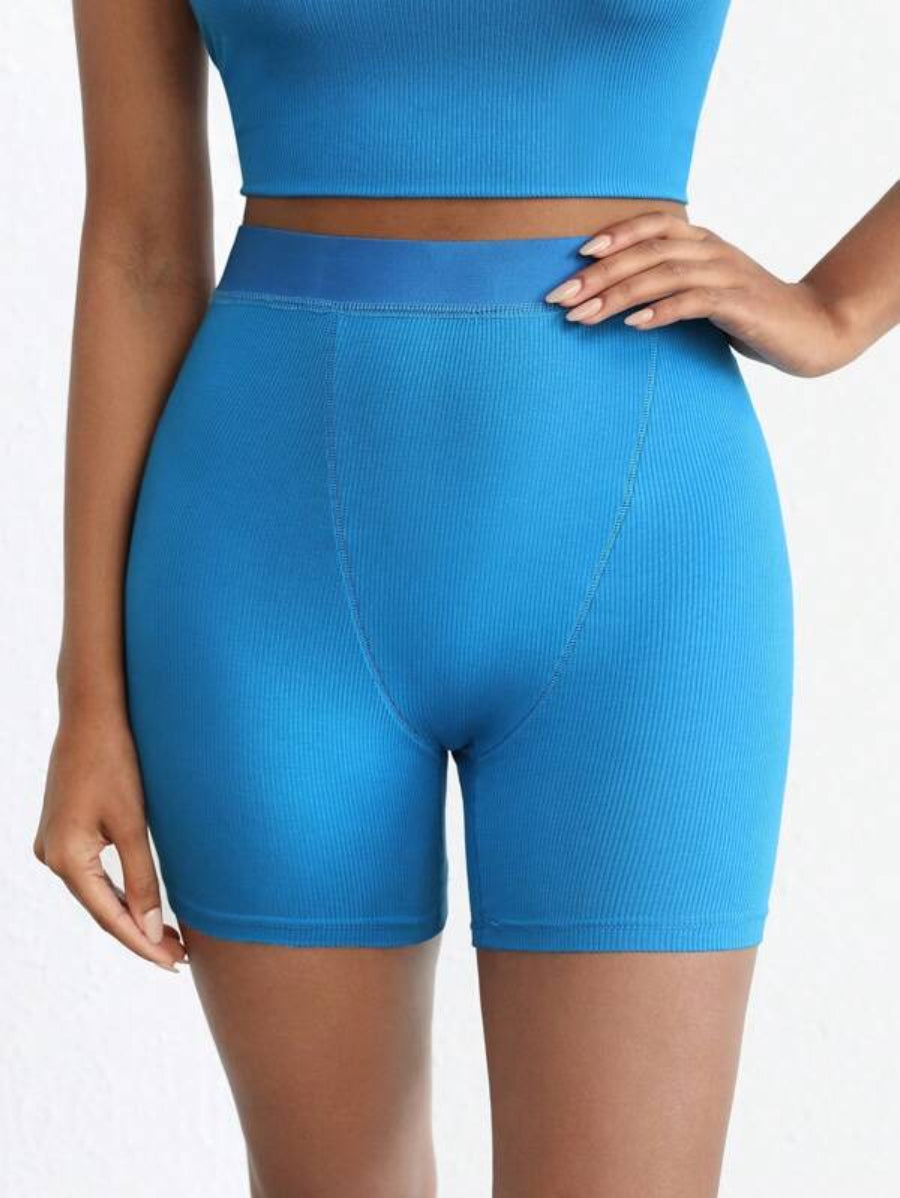 Solid Ribbed Knit Lounge Shorts-Soco Hoodie