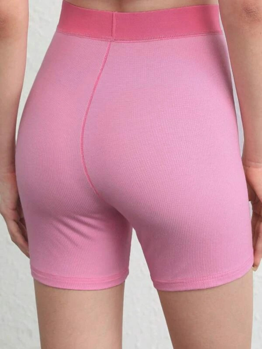 Solid Ribbed Knit Lounge Shorts-Soco Hoodie