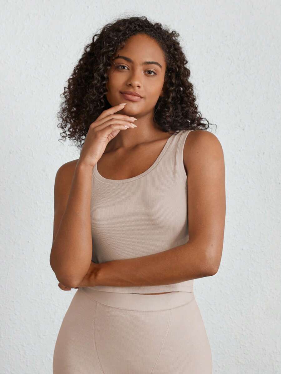 Leisure Solid Scoop Tank Top-Soco Hoodie