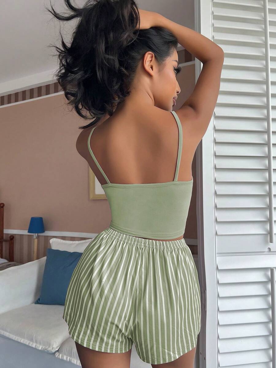 Letter And Striped Print Tie Set-Soco Hoodie