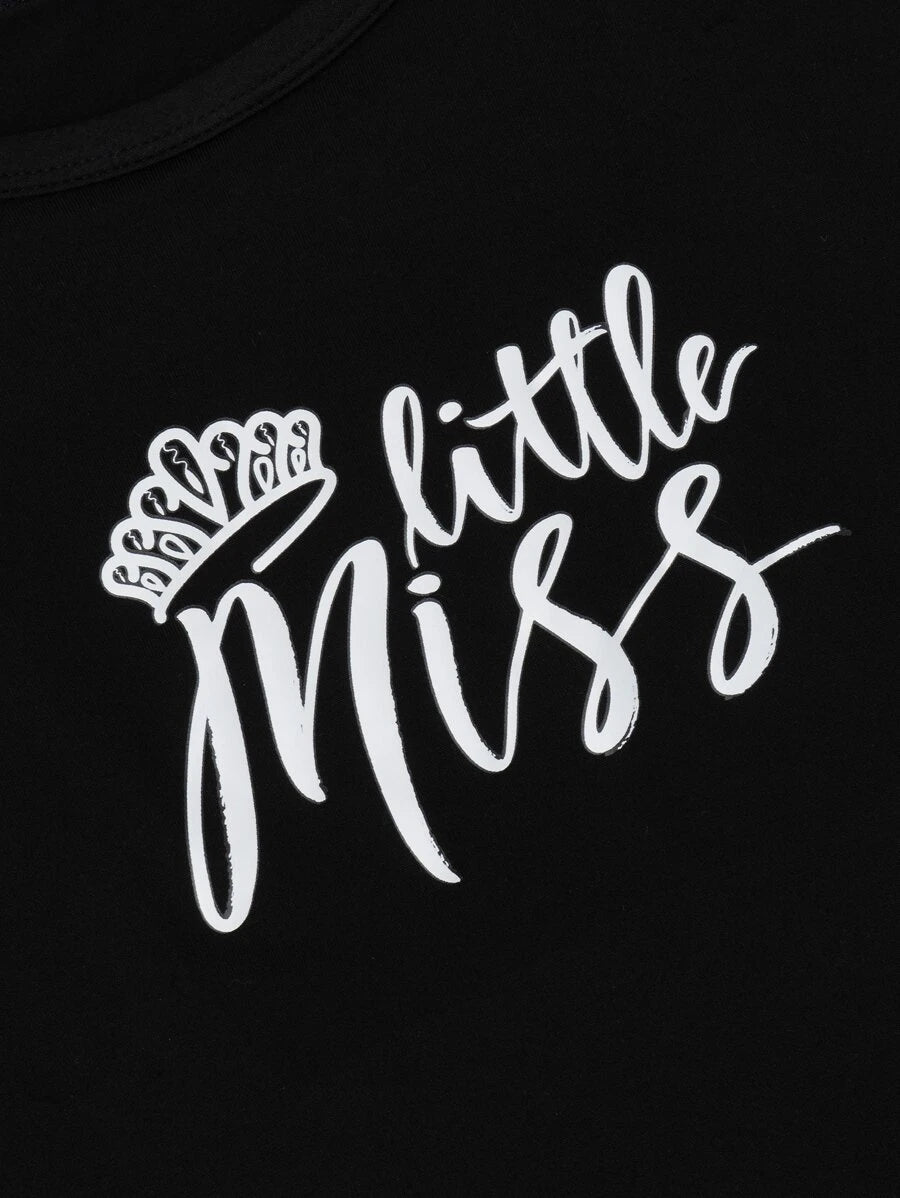 Casual Letter Graphic Tee And Plaid Pants Pajama Set-Soco Hoodie