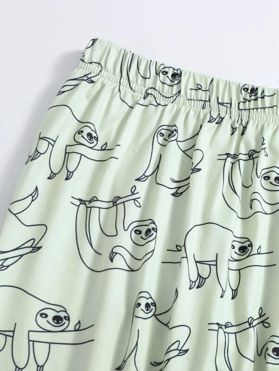 Letter Graphic Tee And Striped Pants Set-Soco Hoodie