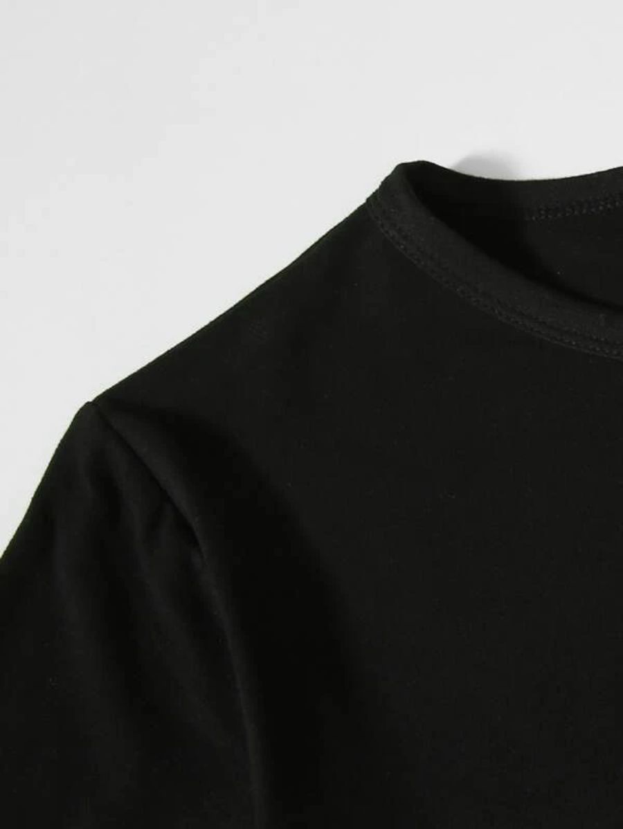 Letter Graphic Tee And Striped Pants Set-Soco Hoodie