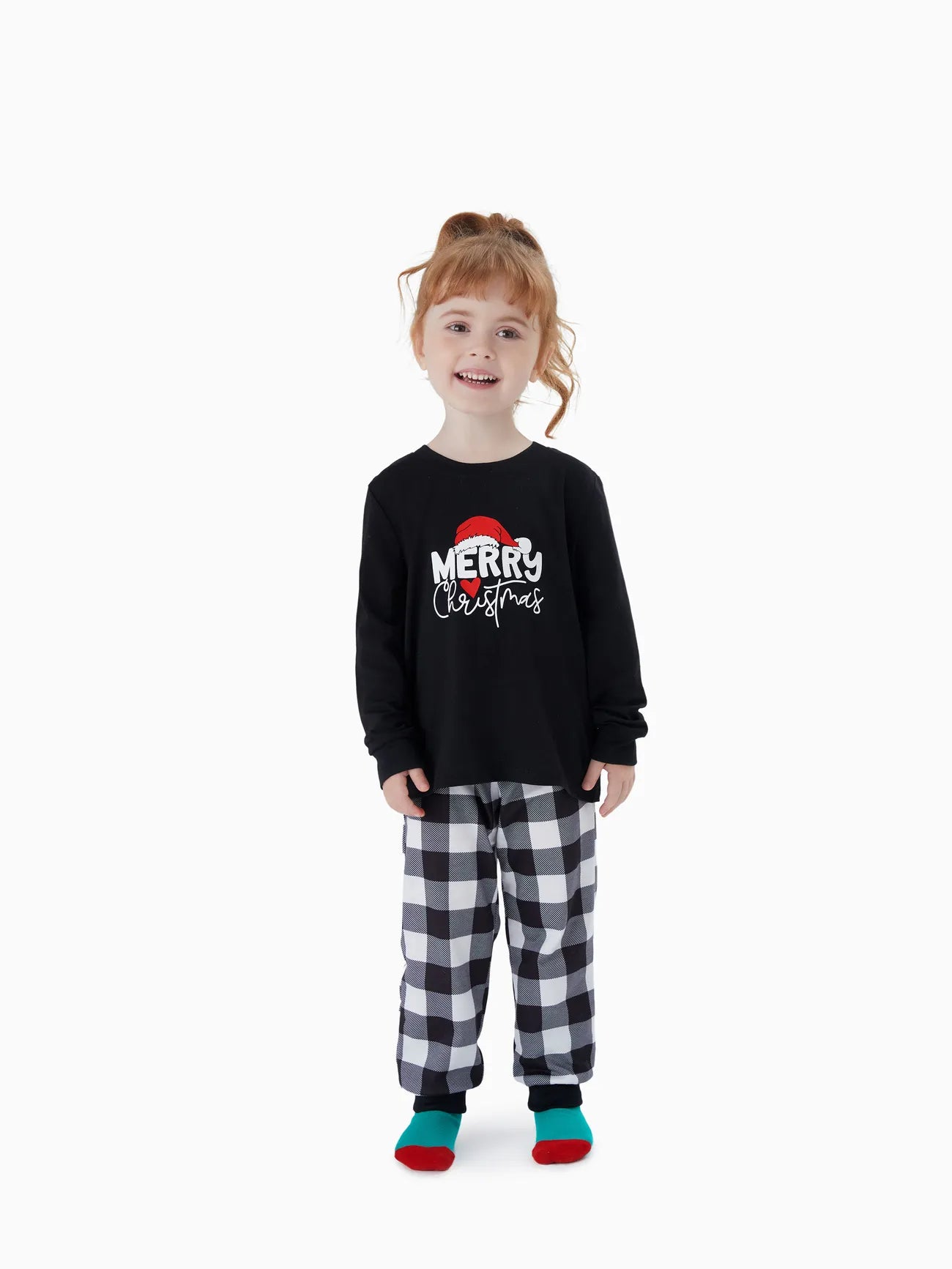 Merry Christmas Plaid Family Matching Pajama Set Kids