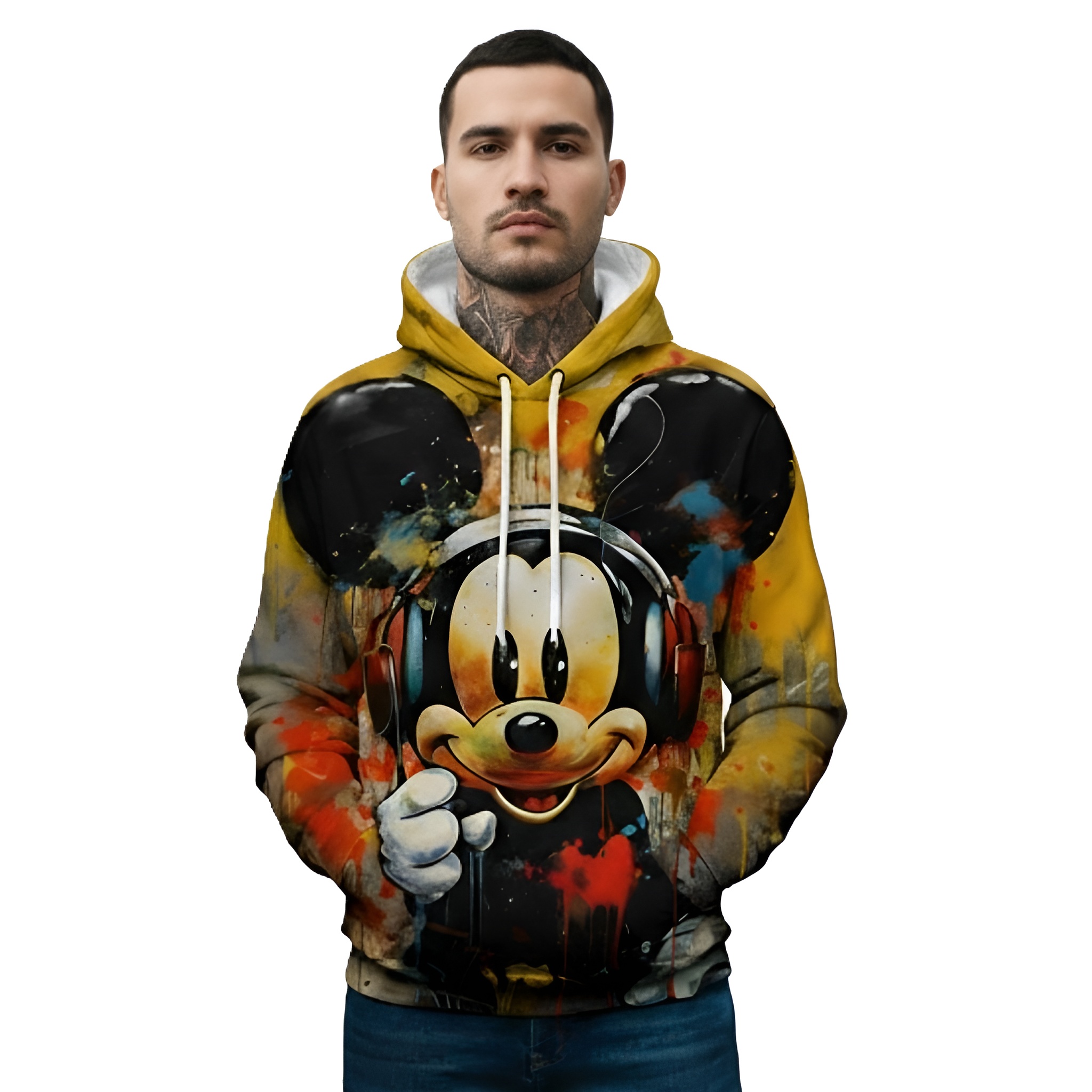 Mickey Mouse Casual Long Sleeve Pullover Hoodie