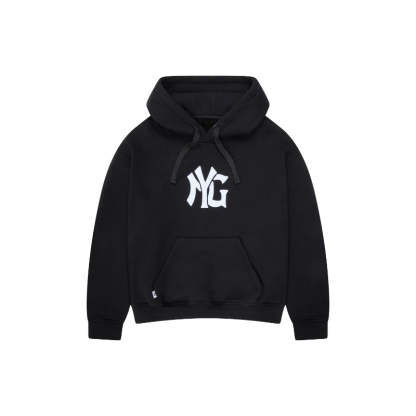 NYG Streetwear Hoodie With Structured Pullover Fit Black