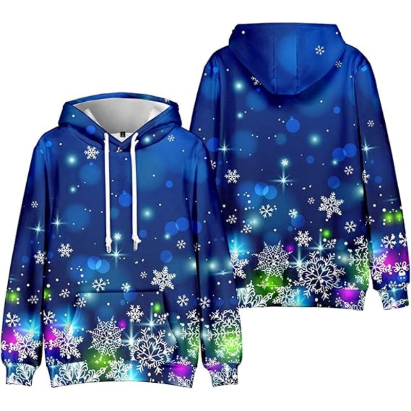 Oversized Christmas 3D Graphic Hoodie