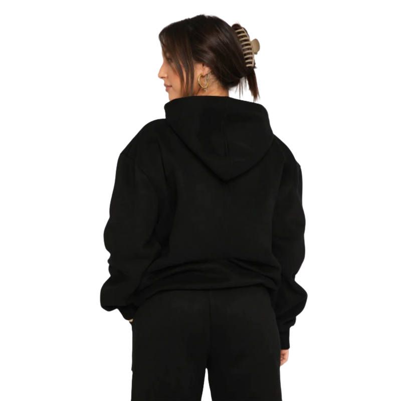 Oversized Hooded Tracksuit Black