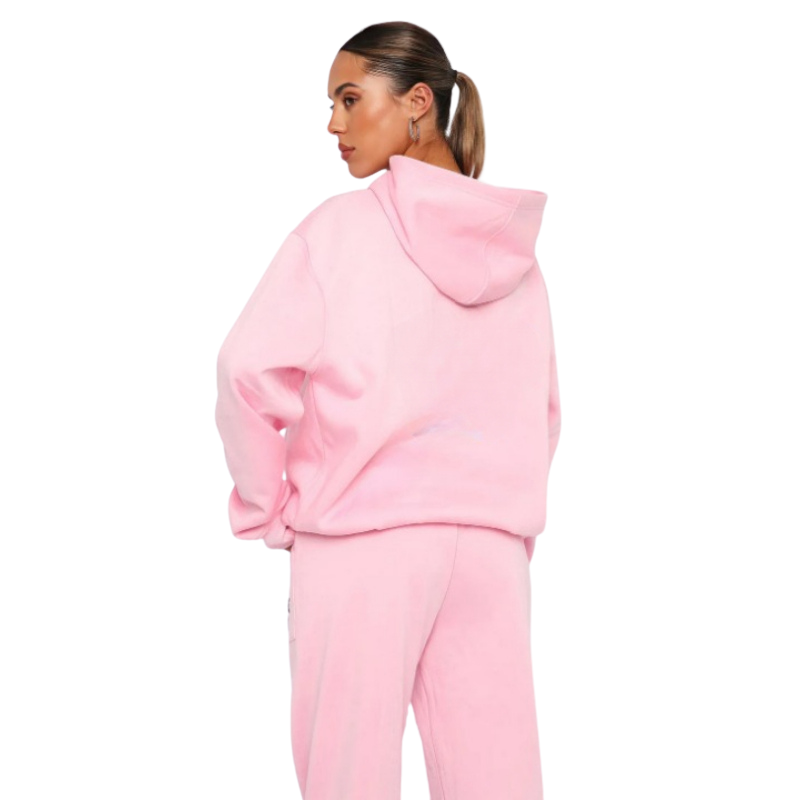Oversized Hooded Tracksuit Pink