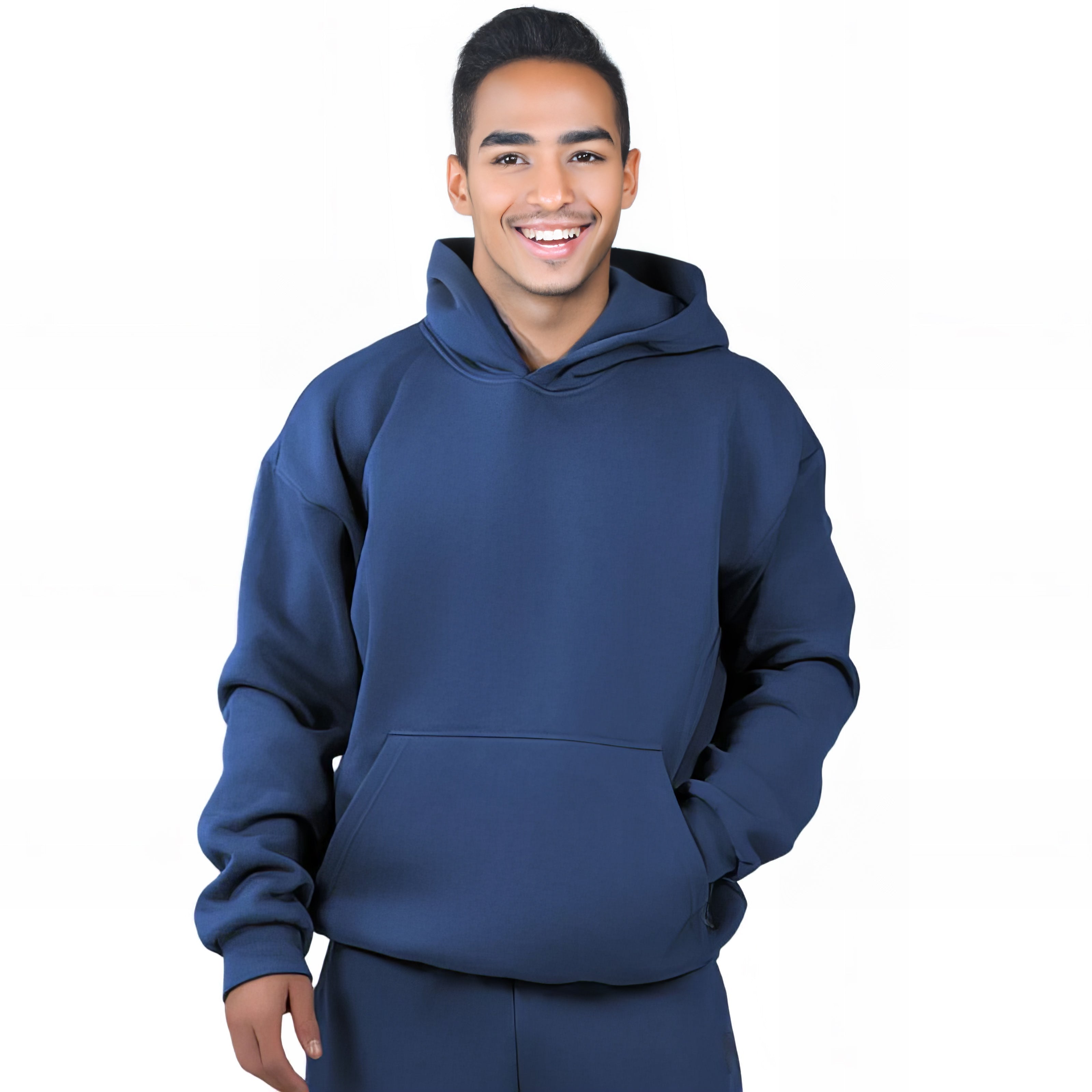 Oversized Hoodie With Pocket Blue