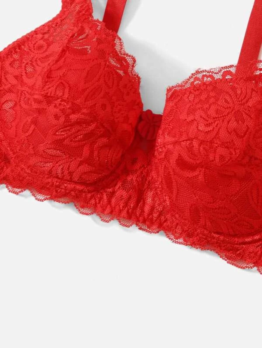 Pack Of 2 Floral Lace Bra-Soco Hoodie