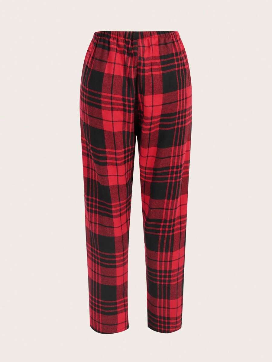 Pack Of 3 Plaid Print Sleep Pants-Soco Hoodie