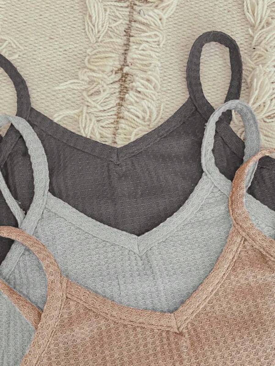 Pack Of 3 Plain Cami Top And Shorts Set-Soco Hoodie