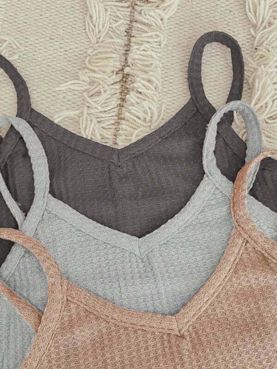 Pack Of 3 Plain Cami Top And Shorts Set-Soco Hoodie