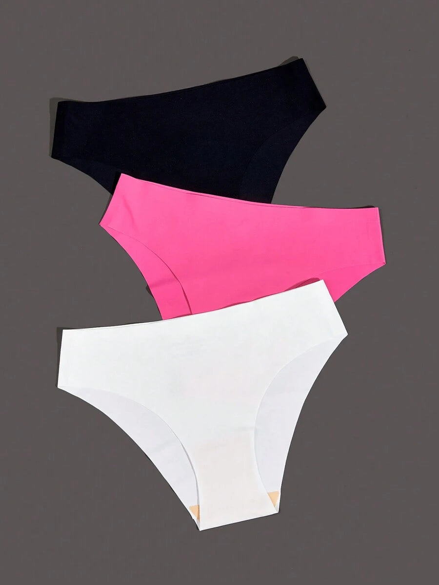 Pack Of 3 Solid Casual Briefs-Soco Hoodie