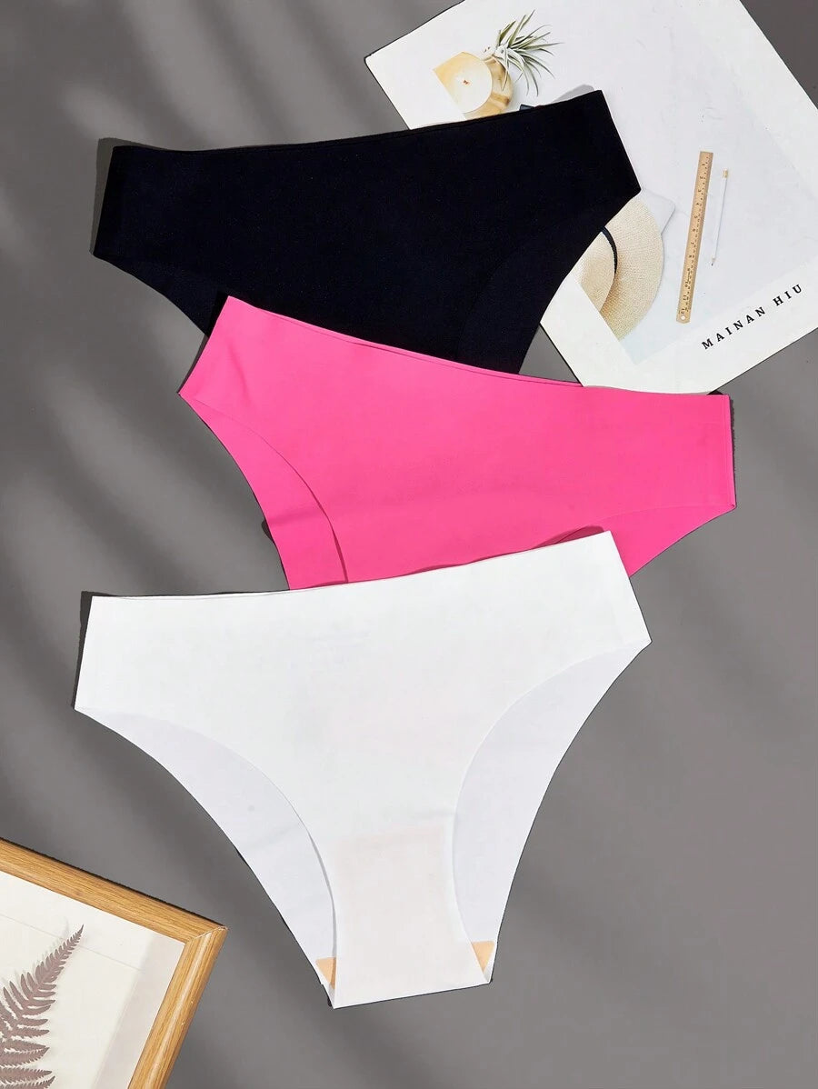 Pack Of 3 Solid Casual Briefs-Soco Hoodie