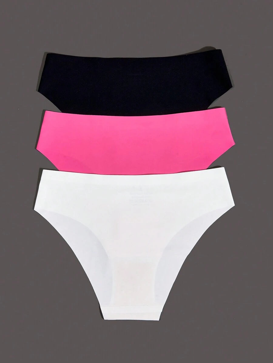 Pack Of 3 Solid Casual Briefs-Soco Hoodie