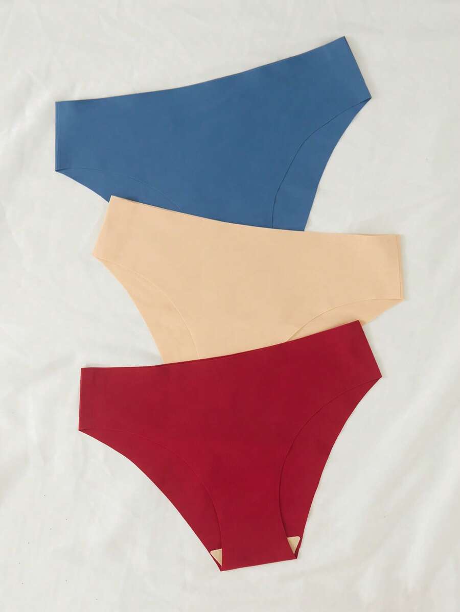 Pack Of 3 Solid Casual Comfy Panty-Soco Hoodie