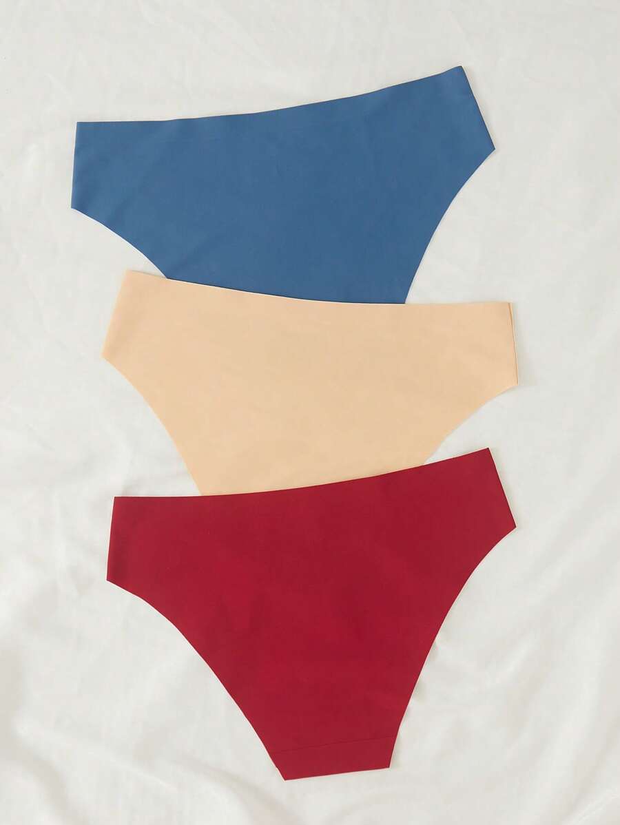 Pack Of 3 Solid Casual Comfy Panty-Soco Hoodie