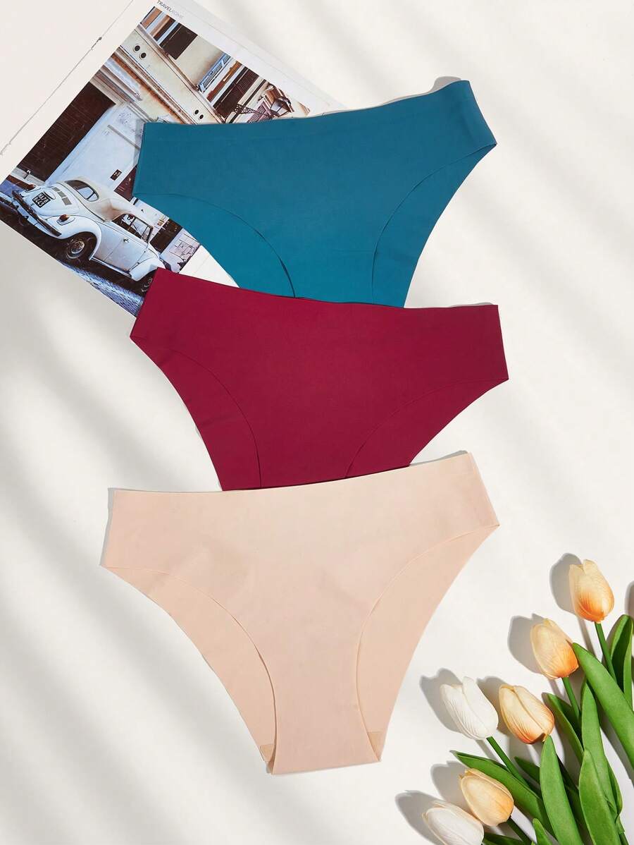 Pack Of 3 Solid Comfy Briefs-Soco Hoodie