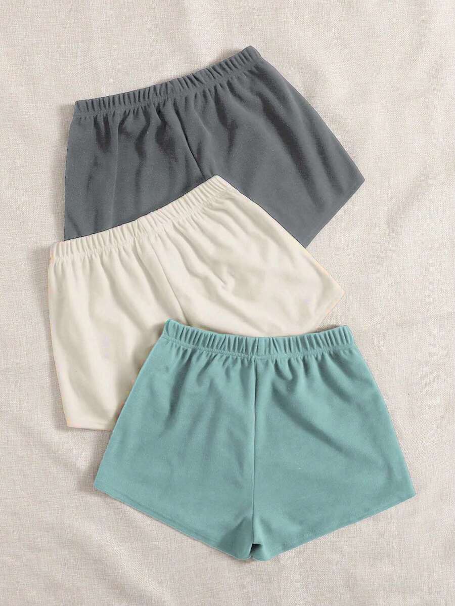 Pack Of 3 Solid Knot Lounge Shorts-Soco Hoodie