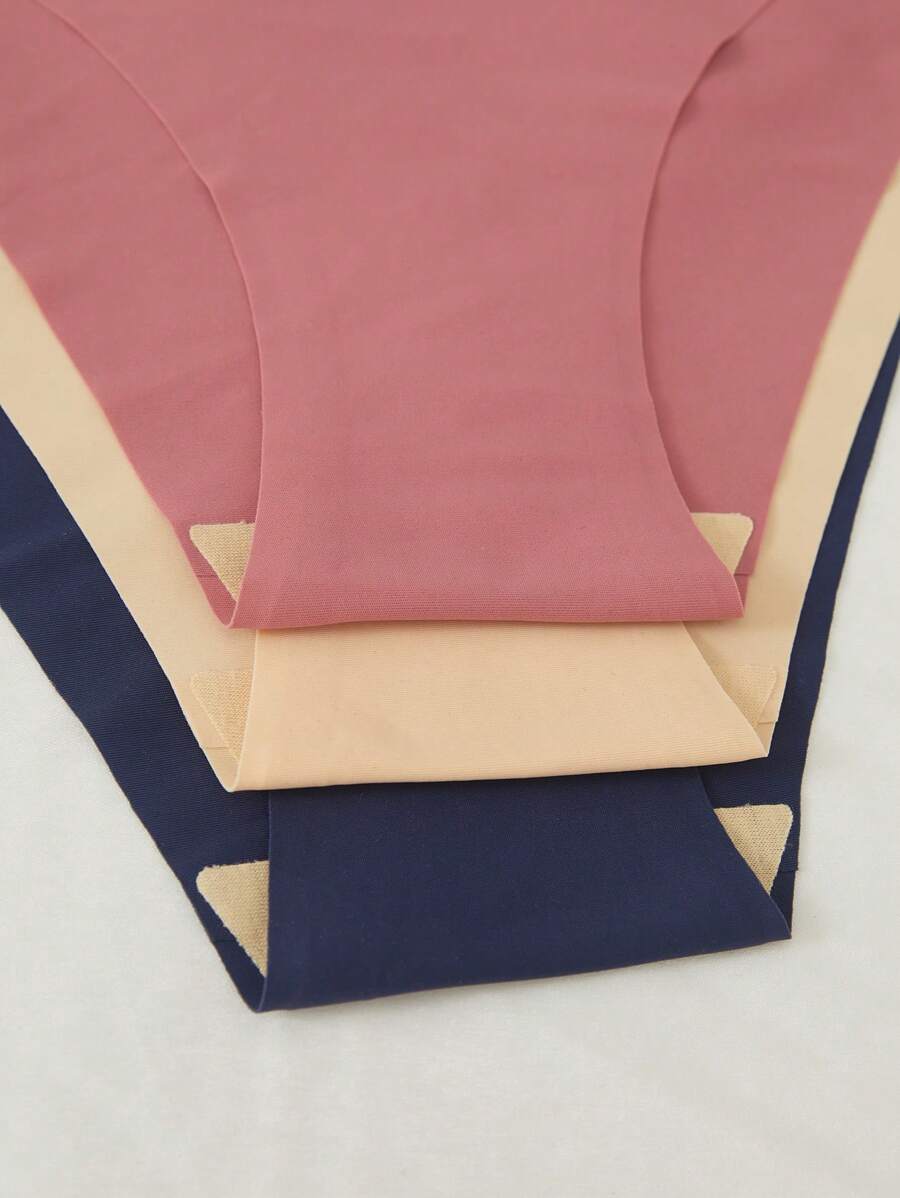 Pack Of 3 Solid Simple Comfy Briefs-Soco Hoodie