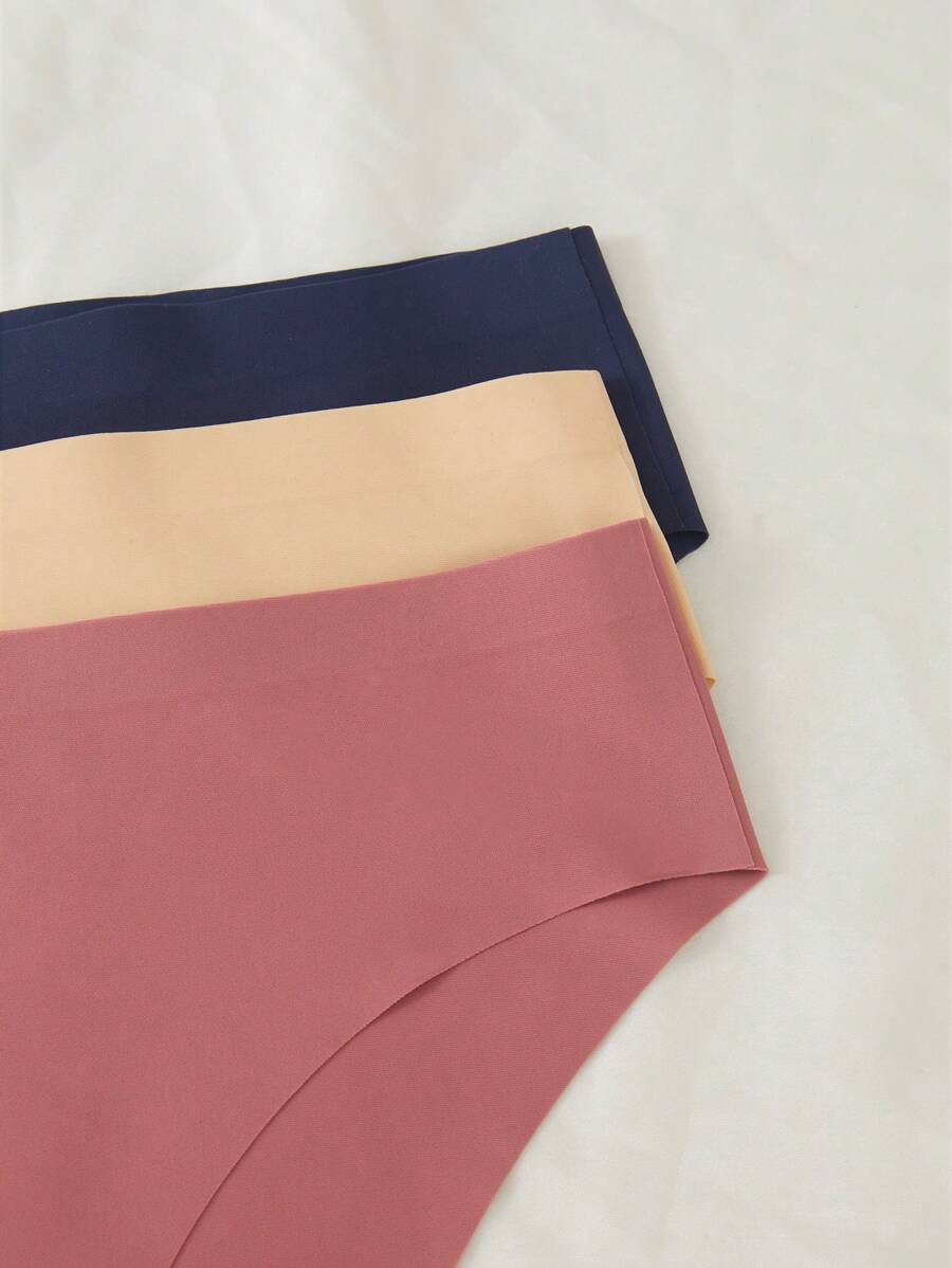 Pack Of 3 Solid Simple Comfy Briefs-Soco Hoodie