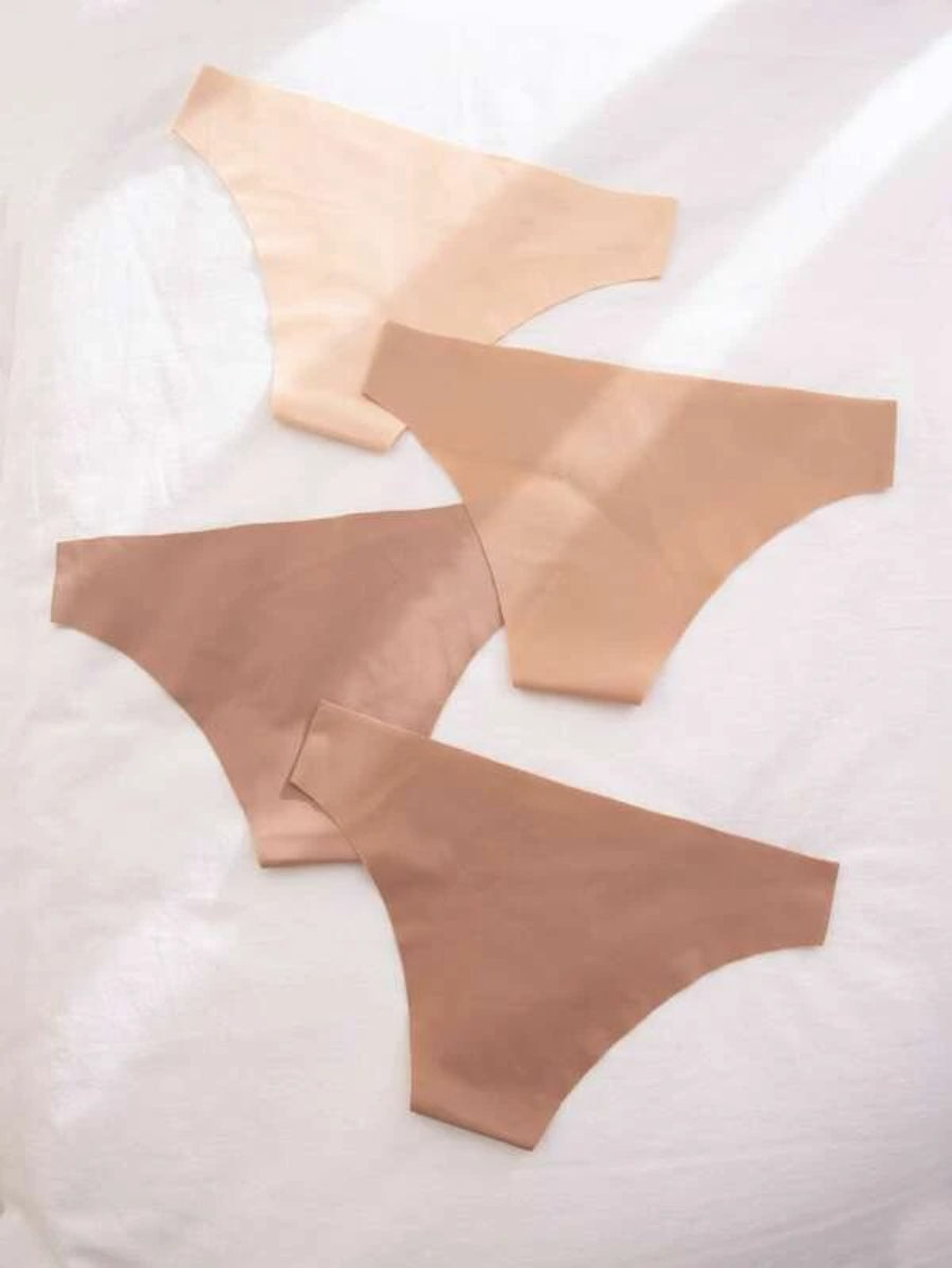 Pack Of 4 Solid No Show Panty Set-Soco Hoodie