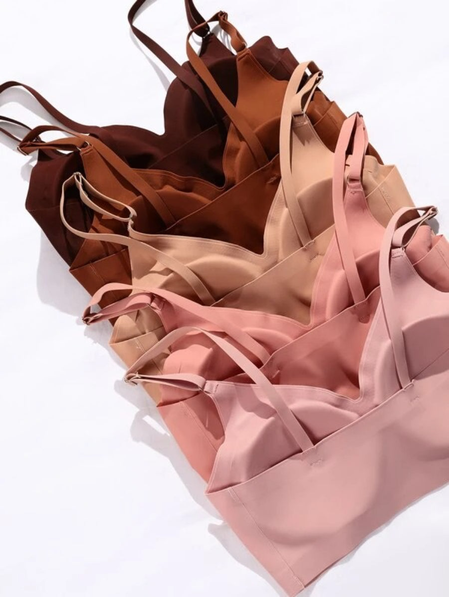 Pack Of 5 No Show Bralette Set-Soco Hoodie