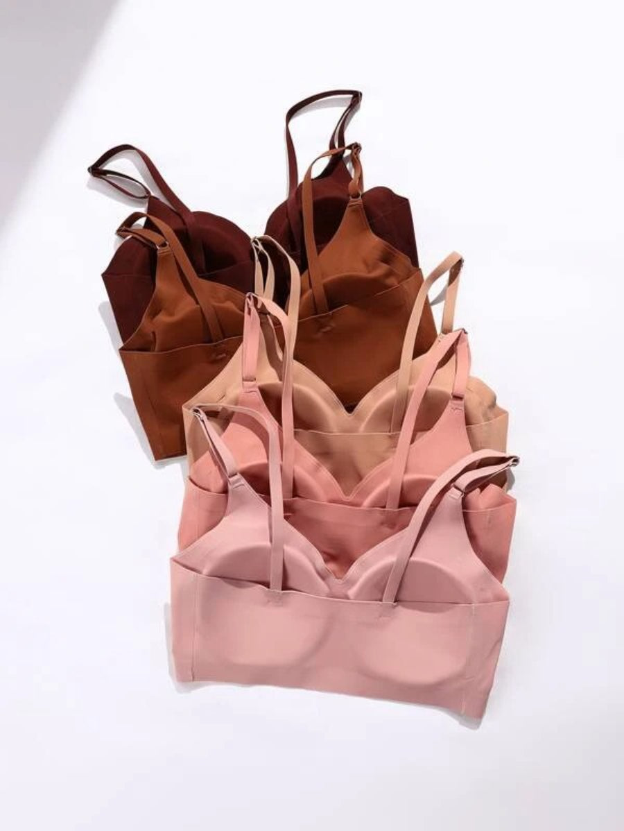 Pack Of 5 No Show Bralette Set-Soco Hoodie